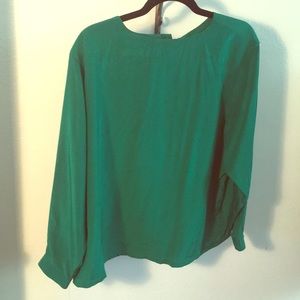Vintage 100% silk long sleeve blouse